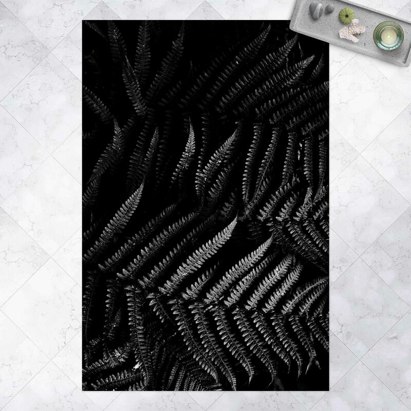 

Bilderwelten - Alfombras vinílicas - Black And White Botany Fern - Alto 3:2 Dimensión LxA: 210cm x 140cm