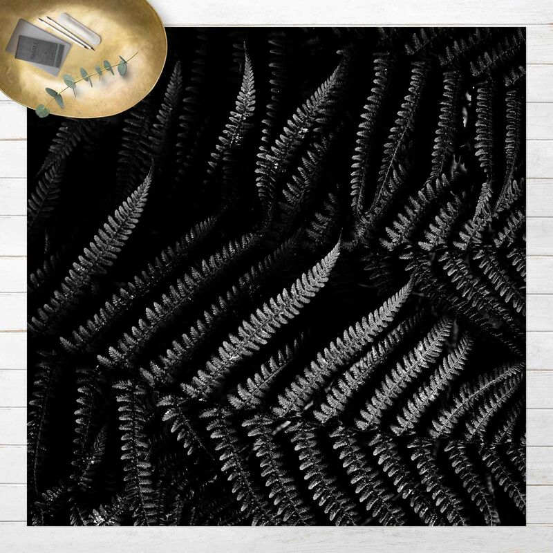 

Alfombras vinílicas - Black And White Botany Fern - Cuadrado 1:1 Dimensión LxA: 60cm x 60cm