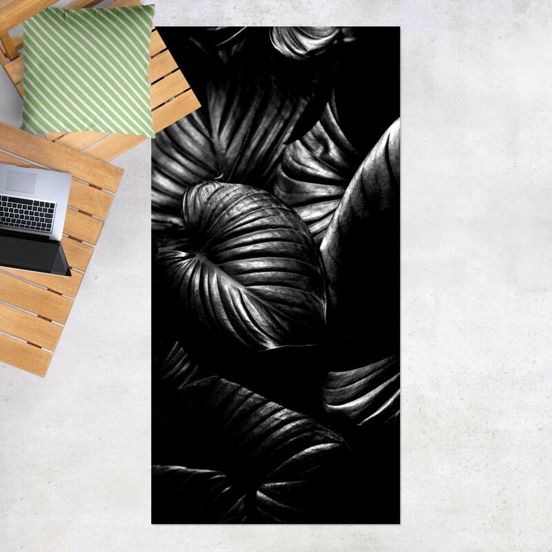 

Alfombras vinílicas - Black And White Botany Hosta - Alto 2:1 Dimensión LxA: 240cm x 120cm