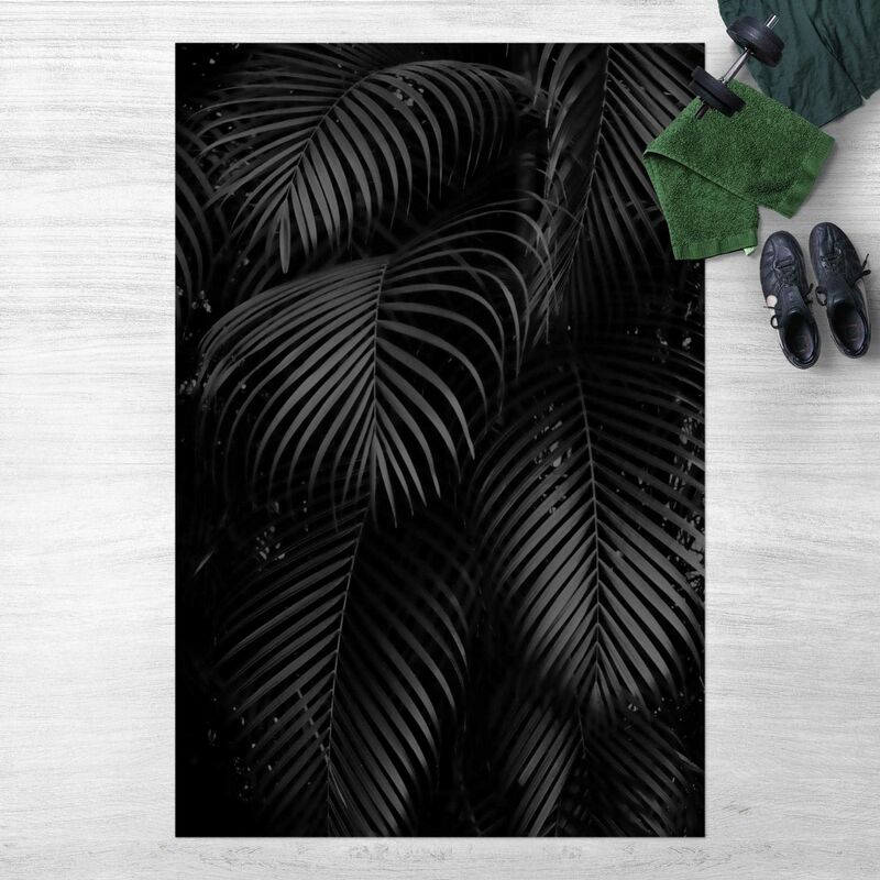 

Alfombras vinílicas - Black Palm Fronds - Alto 3:2 Dimensión LxA: 210cm x 140cm