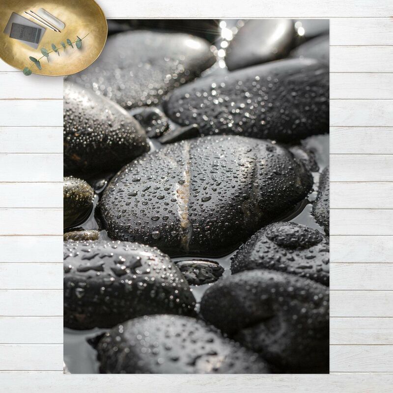 

Alfombras vinílicas - Black Stones In Water - Alto 4:3 Dimensión LxA: 160cm x 120cm