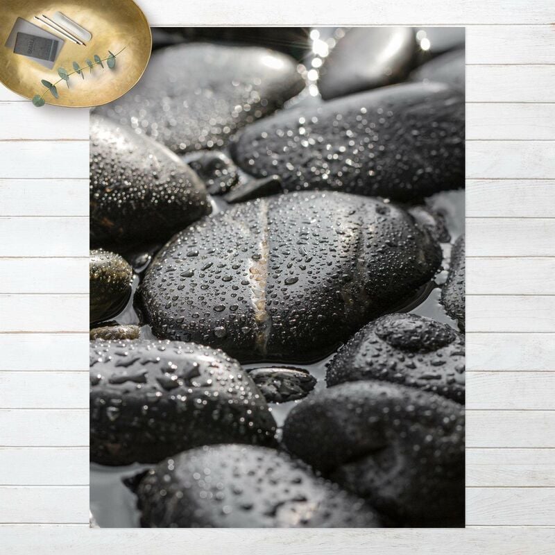 

Alfombras vinílicas - Black Stones In Water - Alto 4:3 Dimensión LxA: 120cm x 90cm