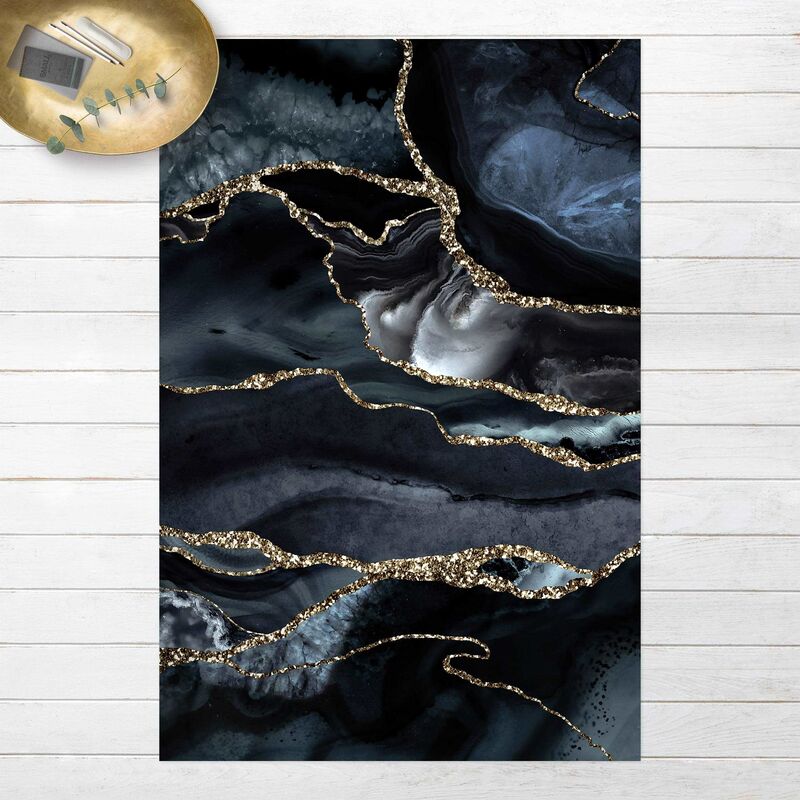 

Alfombras vinílicas - Black With Glitter Gold - Alto 3:2 Dimensión LxA: 90cm x 60cm