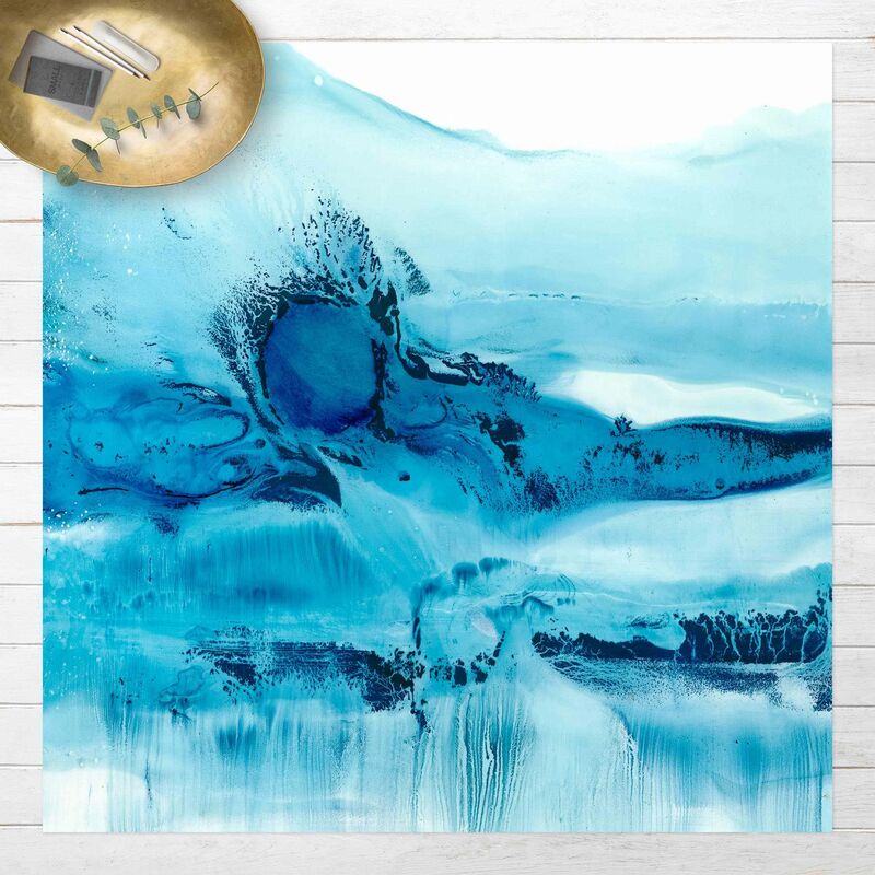 

Bilderwelten - Alfombras vinílicas - Blue Flow II - Cuadrado 1:1 Dimensión LxA: 40cm x 40cm