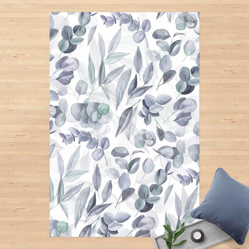 

Alfombras vinílicas - Blue Watercolour Eucalyptus Leaves - Alto 3:2 Dimensión LxA: 120cm x 80cm