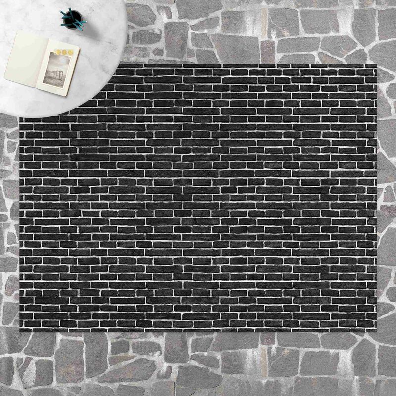 

Alfombras vinílicas - Brick Wall Black - Apaisado 3:4 Dimensión LxA: 45cm x 60cm