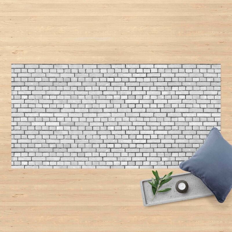 

Alfombras vinílicas - Brick Wall White - Apaisado 1:2 Dimensión LxA: 50cm x 100cm