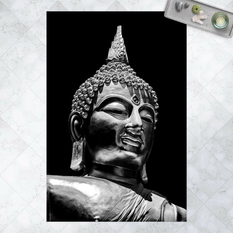 

Bilderwelten - Alfombras vinílicas - Buddha Statue Face - Alto 3:2 Dimensión LxA: 210cm x 140cm