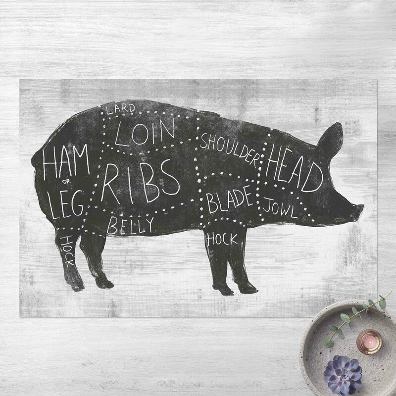 

Alfombras vinílicas - Butcher's Display - Pork - Apaisado 2:3 Dimensión LxA: 100cm x 150cm