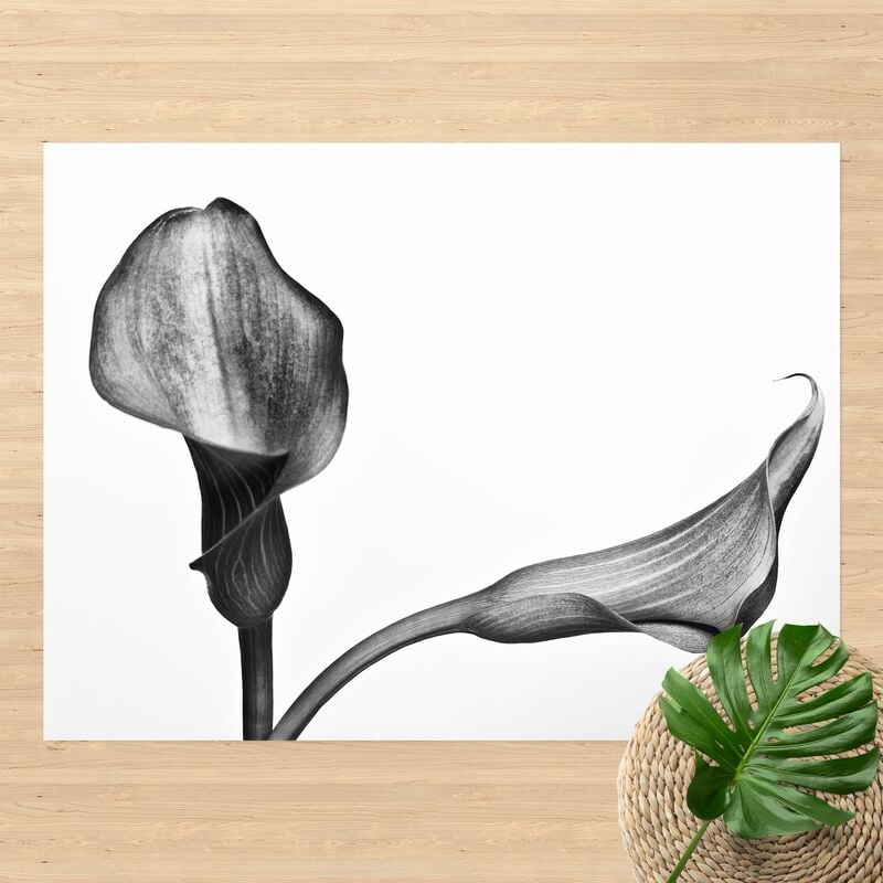 

Alfombras vinílicas - Calla Close-Up Black And White - Apaisado 3:4 Dimensión LxA: 45cm x 60cm