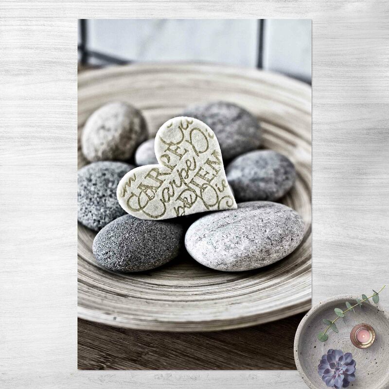 

Alfombras vinílicas - Carpe Diem Heart With Stones - Alto 3:2 Dimensión LxA: 120cm x 80cm