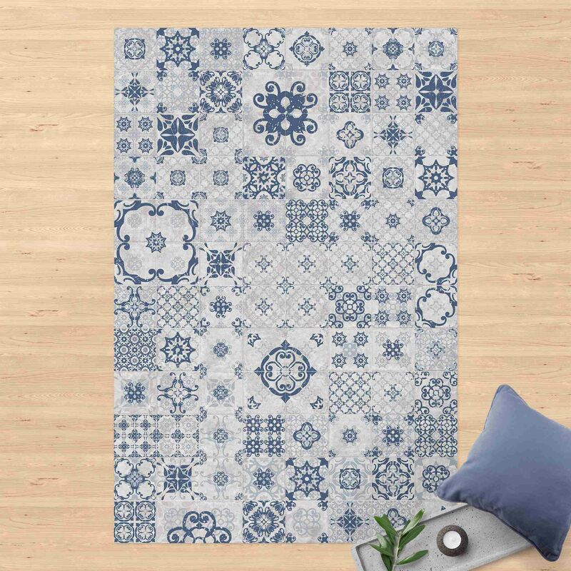 

Alfombras vinílicas - Ceramic Tiles Agadir Blue - Alto 3:2 Dimensión LxA: 120cm x 80cm