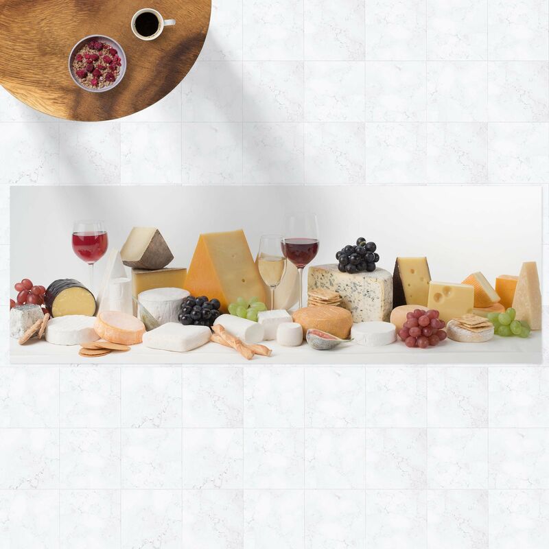 

Alfombras vinílicas - Cheese Varieties - Panorama Formato apaisado Dimensión LxA: 60cm x 180cm