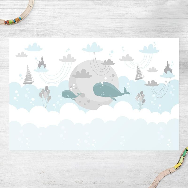 

Alfombras vinílicas - Clouds With Whale And Castle - Apaisado 2:3 Dimensión LxA: 140cm x 210cm