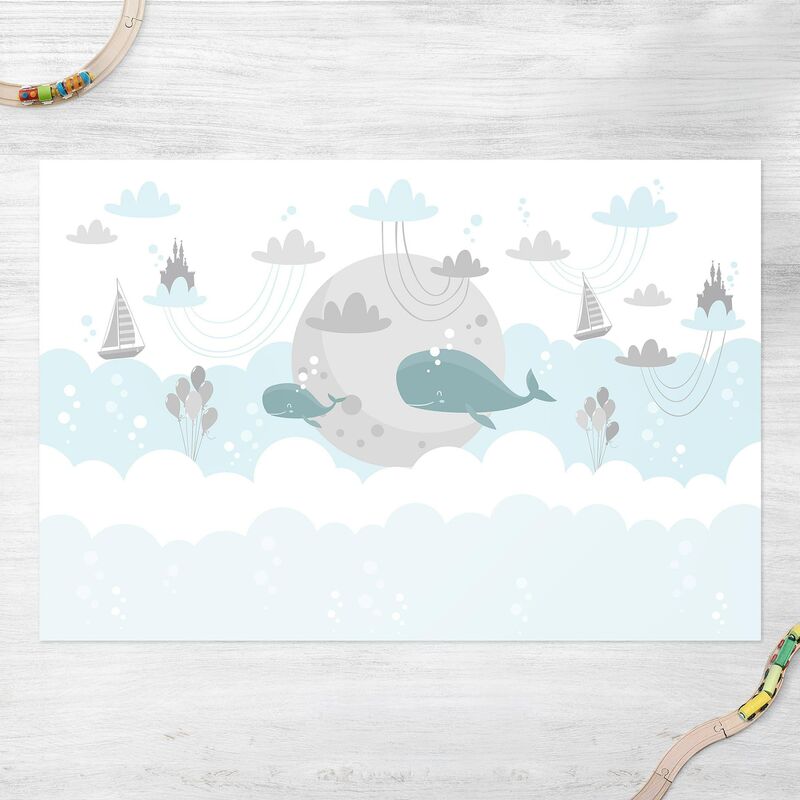 

Alfombras vinílicas - Clouds With Whale And Castle - Apaisado 2:3 Dimensión LxA: 120cm x 180cm