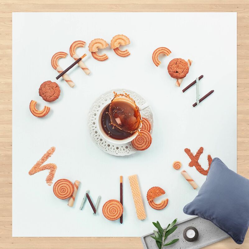 

Bilderwelten - Alfombras vinílicas - Coffee Can Handle It - Cuadrado 1:1 Dimensión LxA: 140cm x 140cm