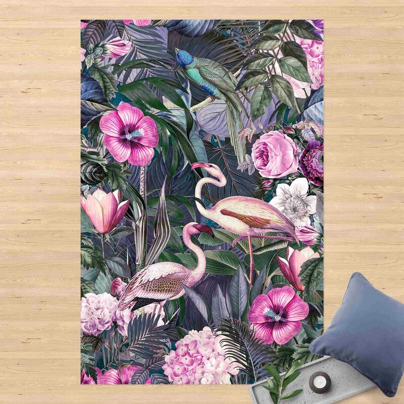 

Bilderwelten - Alfombras vinílicas - Colourful Collage - Pink Flamingos In The Jungle - Alto 3:2 Dimensión LxA: 210cm x 140cm