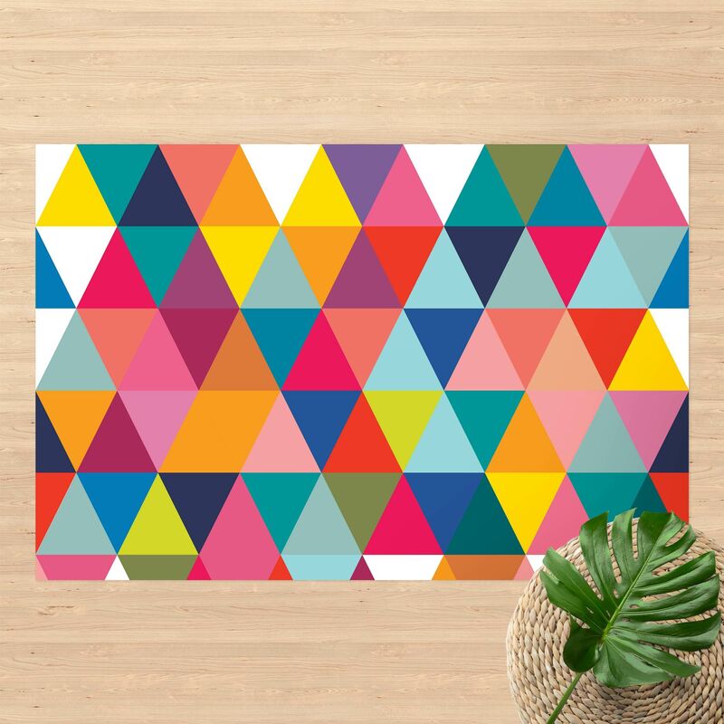 

Alfombras vinílicas - Colourful Triangle Pattern - Apaisado 2:3 Dimensión LxA: 140cm x 210cm