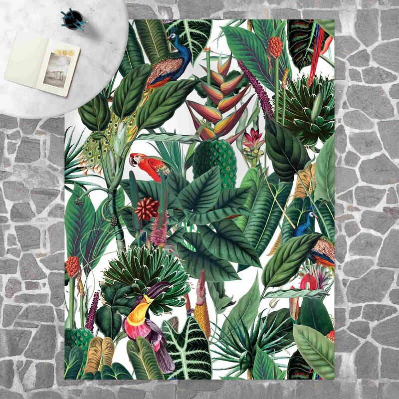 

Alfombras vinílicas - Colourful Tropical Rainforest Pattern - Alto 4:3 Dimensión LxA: 140cm x 105cm