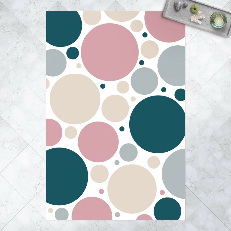 

Alfombras vinílicas - Composition Of Small And Big Circles - Alto 3:2 Dimensión LxA: 150cm x 100cm