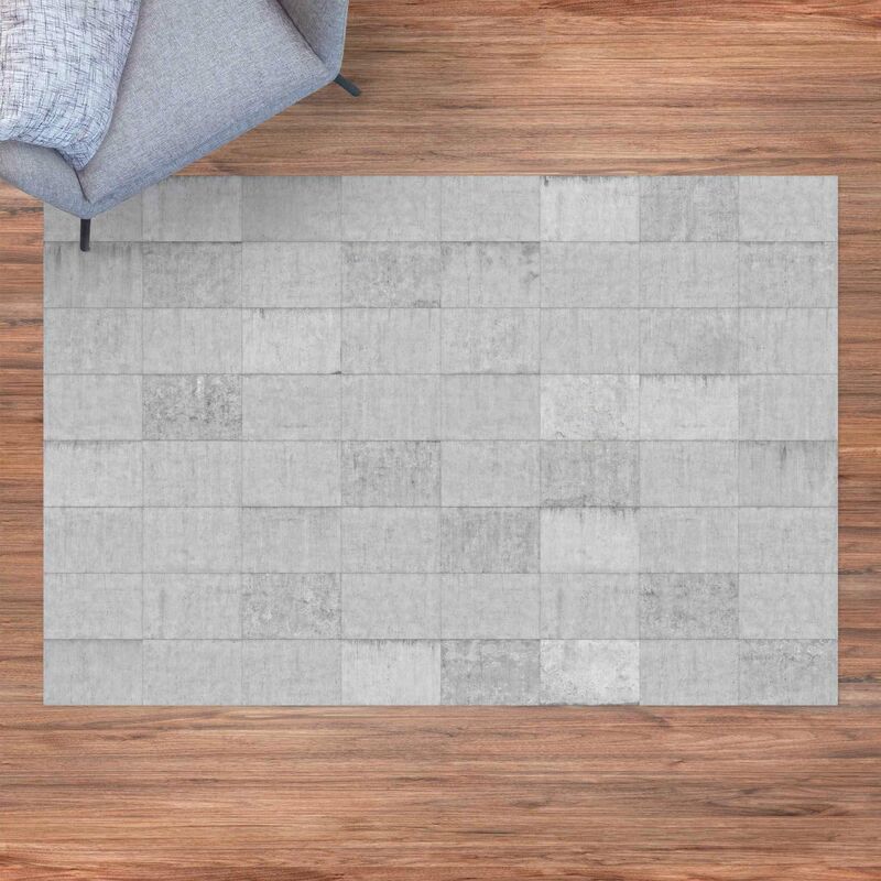 

Alfombras vinílicas - Concrete Brick Look Gray - Apaisado 2:3 Dimensión LxA: 140cm x 210cm
