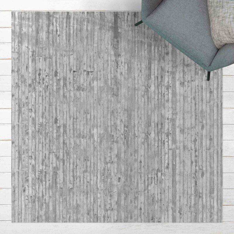 

Alfombras vinílicas - Concrete Look Wallpaper With Stripes - Cuadrado 1:1 Dimensión LxA: 140cm x 140cm