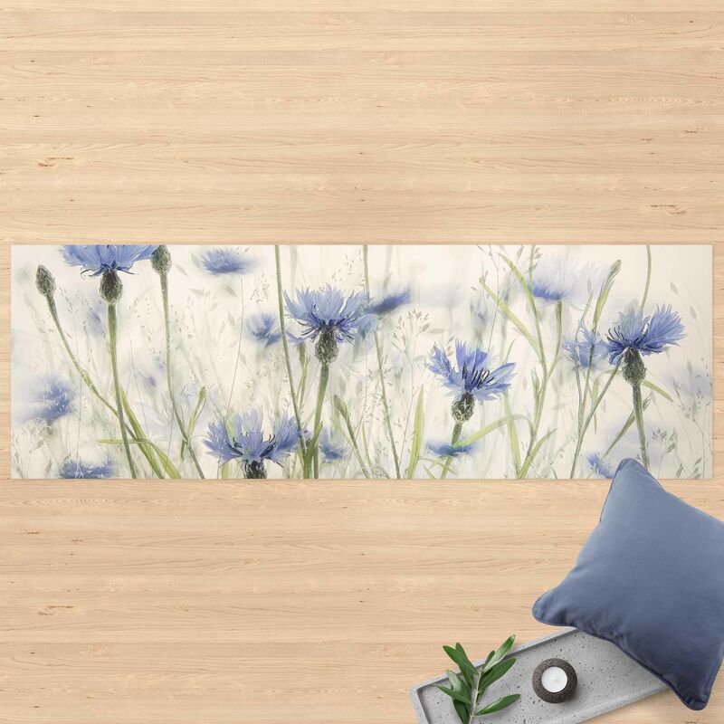 

Alfombras vinílicas - Cornflowers And Grasses In A Field - Panorama Formato apaisado Dimensión LxA: 90cm x 270cm
