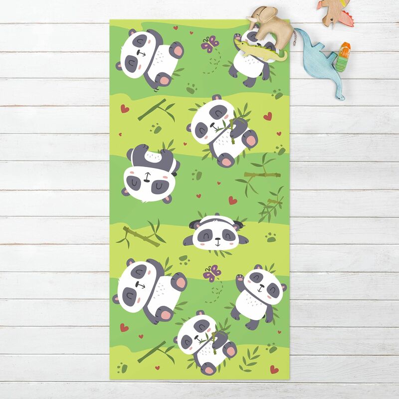 

Bilderwelten - Alfombras vinílicas - Cute Panda On Green Meadow - Alto 2:1 Dimensión LxA: 80cm x 40cm