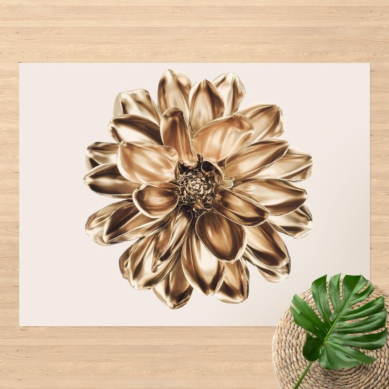 

Alfombras vinílicas - Dahlia Flower Gold Metallic - Apaisado 3:4 Dimensión LxA: 45cm x 60cm