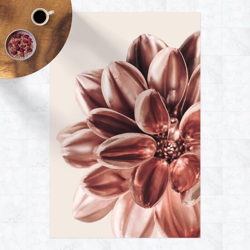 

Alfombras vinílicas - Dahlia In Copper Gold - Alto 3:2 Dimensión LxA: 180cm x 120cm
