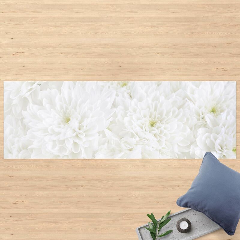

Bilderwelten - Alfombras vinílicas - Dahlia Sea Of Flowers White - Panorama Formato apaisado Dimensión LxA: 100cm x 300cm