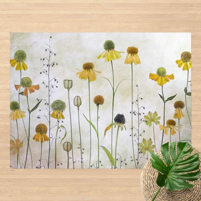 

Alfombras vinílicas - Delicate Helenium Flowers - Apaisado 3:4 Dimensión LxA: 120cm x 160cm