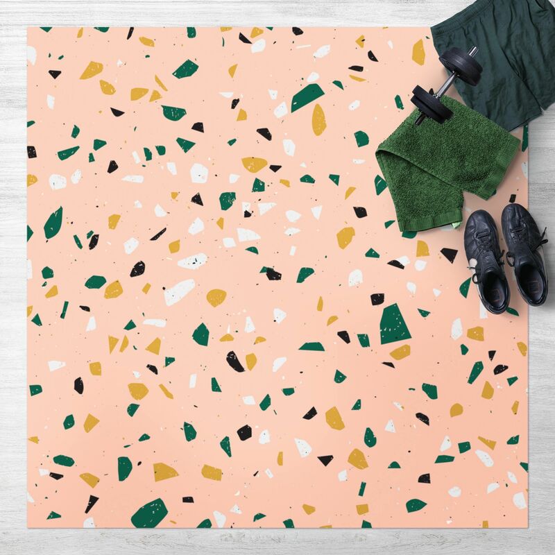 

Alfombras vinílicas - Detailed Terrazzo Pattern Lecce - Cuadrado 1:1 Dimensión LxA: 40cm x 40cm
