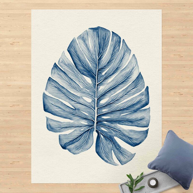 

Alfombras vinílicas - Drawing Tropical Monstera In Indigo - Alto 4:3 Dimensión LxA: 140cm x 105cm