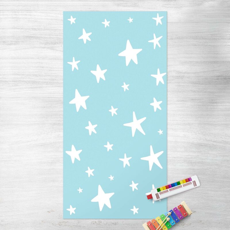 

Bilderwelten - Alfombras vinílicas - Drawn Big Stars Up In Blue Sky - Alto 2:1 Dimensión LxA: 240cm x 120cm