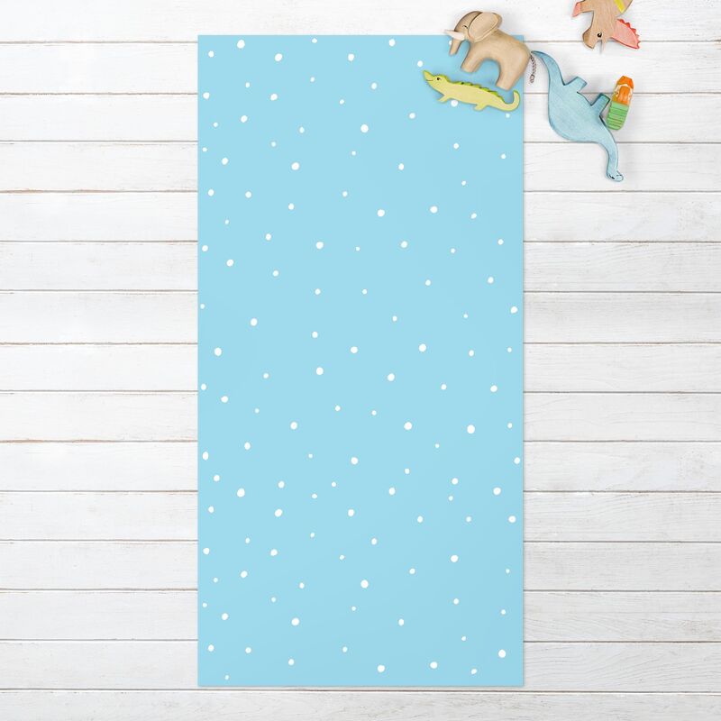 

Alfombras vinílicas - Drawn Little Dots On Pastel Blue - Alto 2:1 Dimensión LxA: 80cm x 40cm