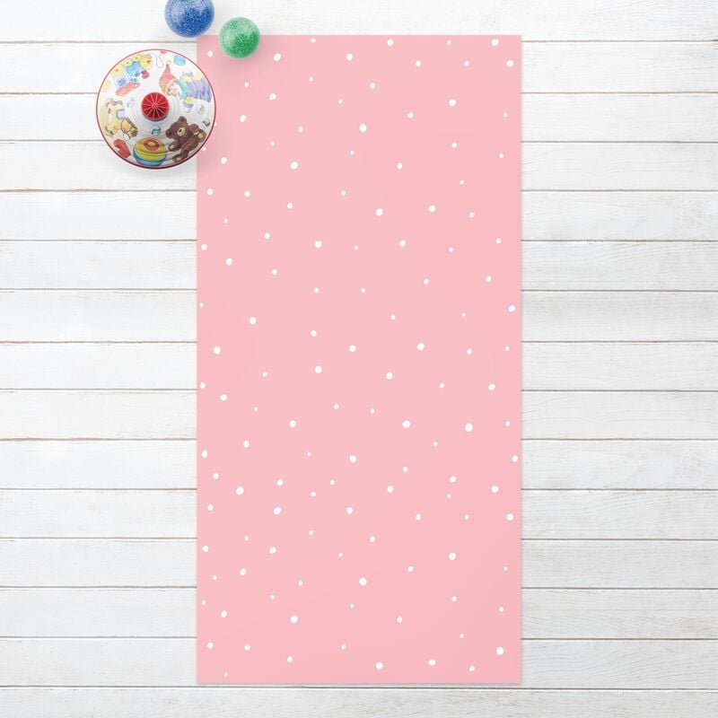 

Alfombras vinílicas - Drawn Little Dots On Pastel Pink - Alto 2:1 Dimensión LxA: 220cm x 110cm