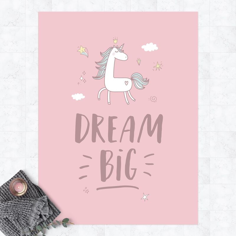 

Alfombras vinílicas - Dream big Unicorn - Alto 4:3 Dimensión LxA: 100cm x 75cm