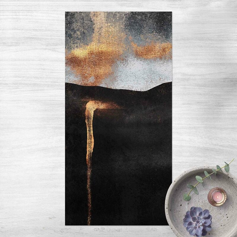 

Bilderwelten - Alfombras vinílicas - Elisabeth Fredriksson - Abstract Golden Glow - Alto 2:1 Dimensión LxA: 240cm x 120cm