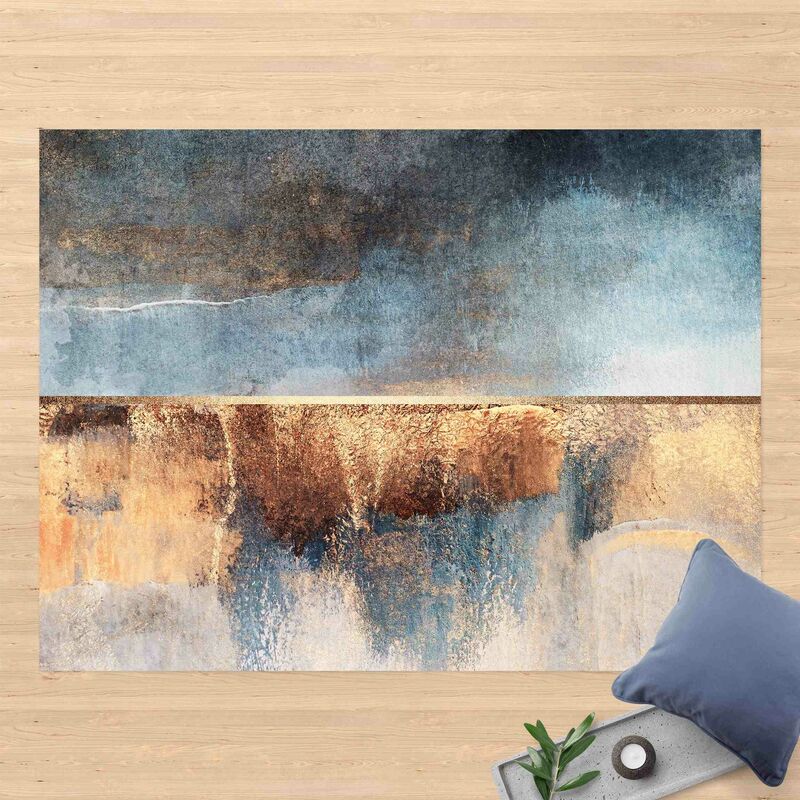 

Alfombras vinílicas - Elisabeth Fredriksson - Abstract Lakeshore In Gold - Apaisado 3:4 Dimensión LxA: 120cm x 160cm