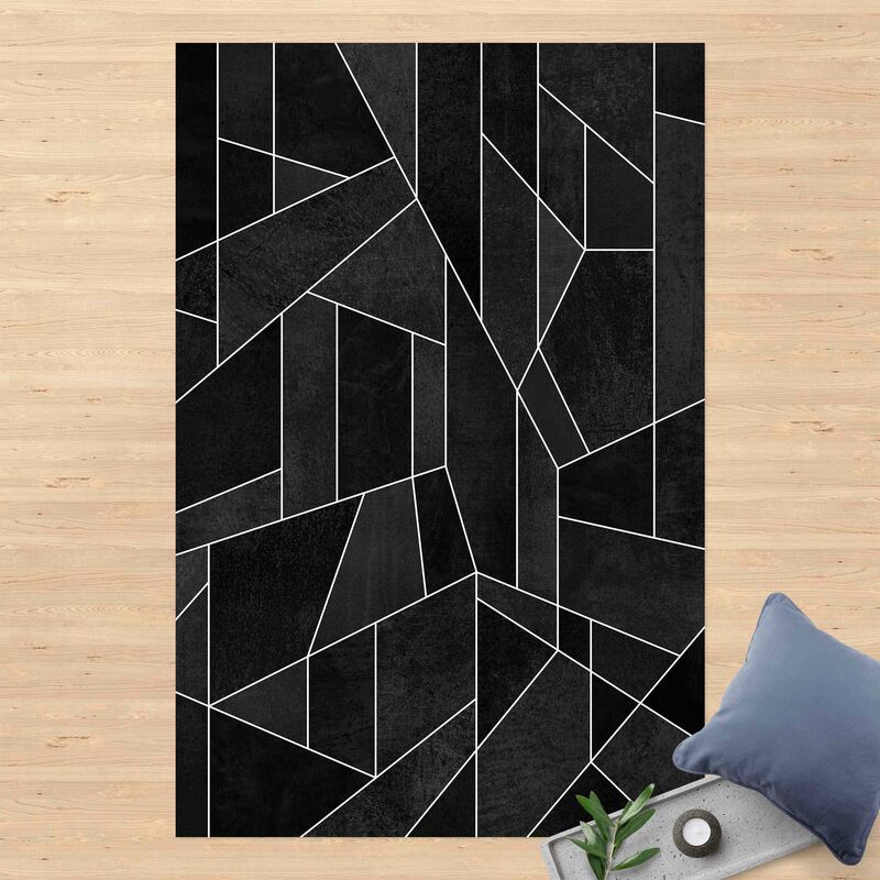 

Alfombras vinílicas - Elisabeth Fredriksson - Black And White Geometric Watercolour - Alto 3:2 Dimensión LxA: 180cm x 120cm
