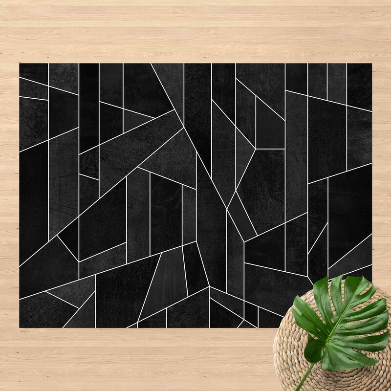 

Alfombras vinílicas - Elisabeth Fredriksson - Black And White Geometric Watercolour - Apaisado 3:4 Dimensión LxA: 90cm x 120cm