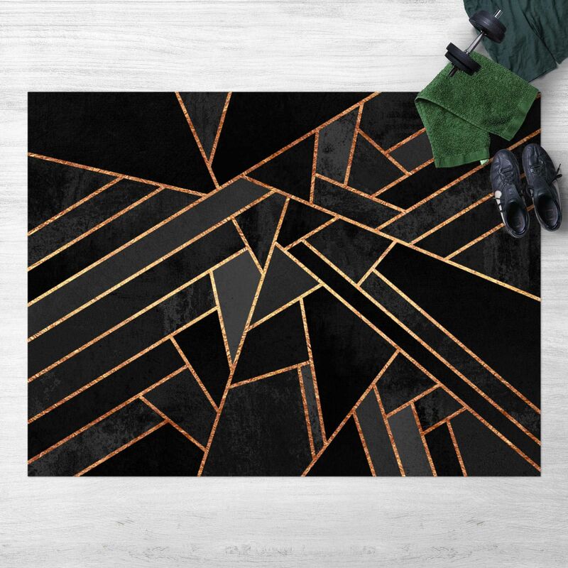 

Alfombras vinílicas - Elisabeth Fredriksson - Black Triangles Gold - Apaisado 3:4 Dimensión LxA: 105cm x 140cm