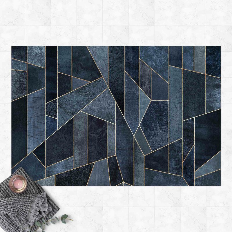 

Alfombras vinílicas - Elisabeth Fredriksson - Blue Geometry Watercolour - Apaisado 2:3 Dimensión LxA: 40cm x 60cm