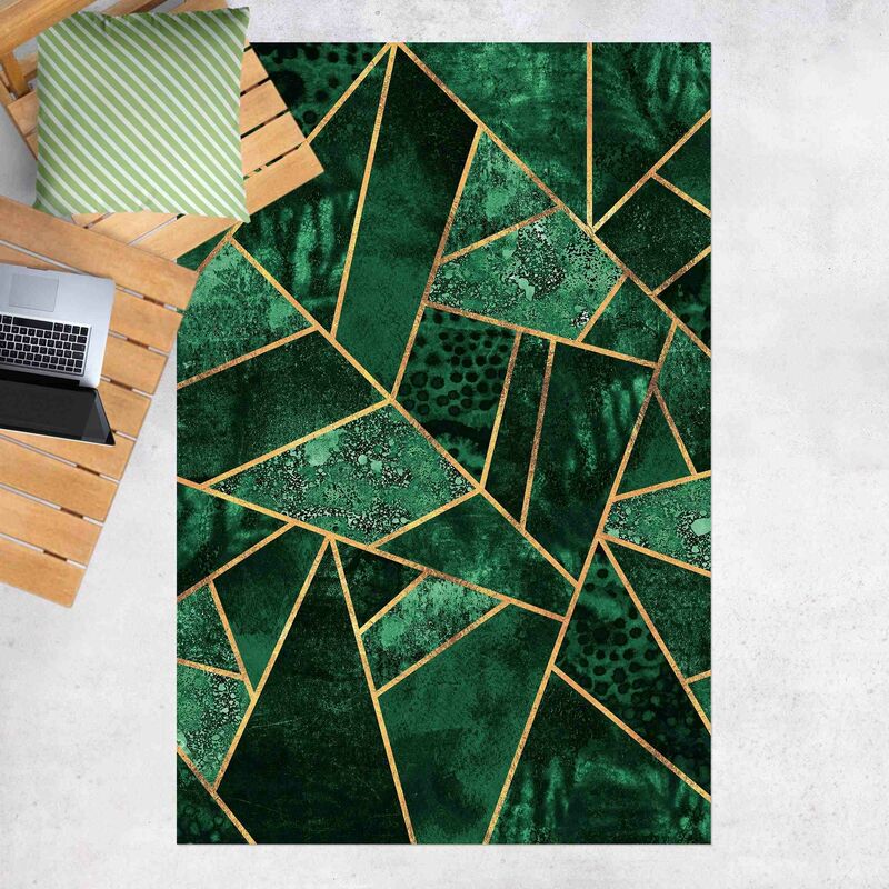

Bilderwelten - Alfombras vinílicas - Elisabeth Fredriksson - Dark Emerald With Gold - Alto 3:2 Dimensión LxA: 210cm x 140cm