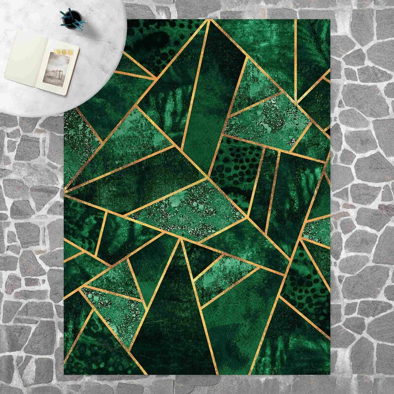 

Alfombras vinílicas - Elisabeth Fredriksson - Dark Emerald With Gold - Alto 4:3 Dimensión LxA: 120cm x 90cm