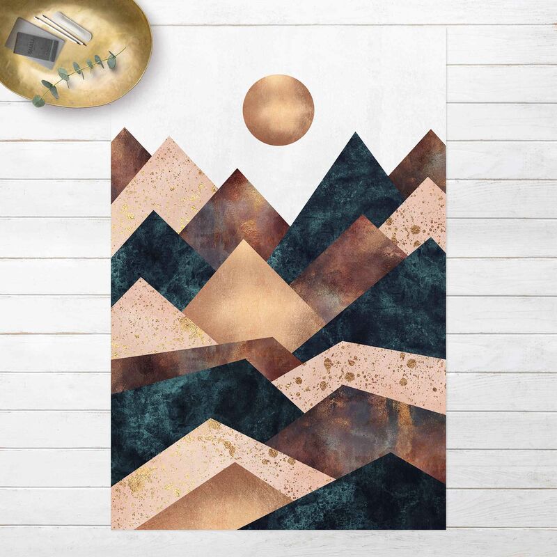 

Alfombras vinílicas - Elisabeth Fredriksson - Geometric Mountains Bronze - Alto 3:2 Dimensión LxA: 180cm x 120cm