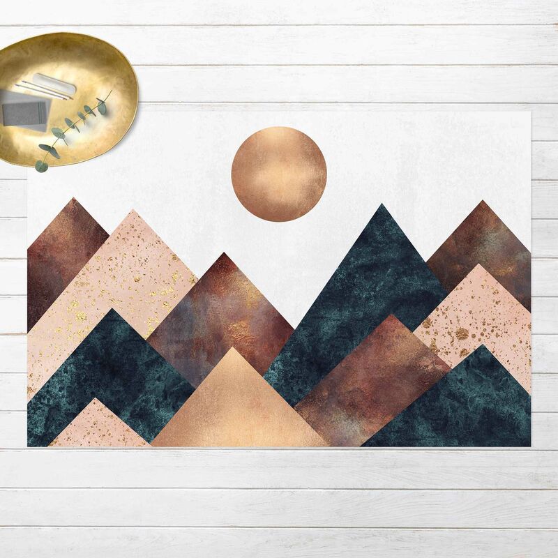 

Alfombras vinílicas - Elisabeth Fredriksson - Geometric Mountains Bronze - Apaisado 2:3 Dimensión LxA: 120cm x 180cm