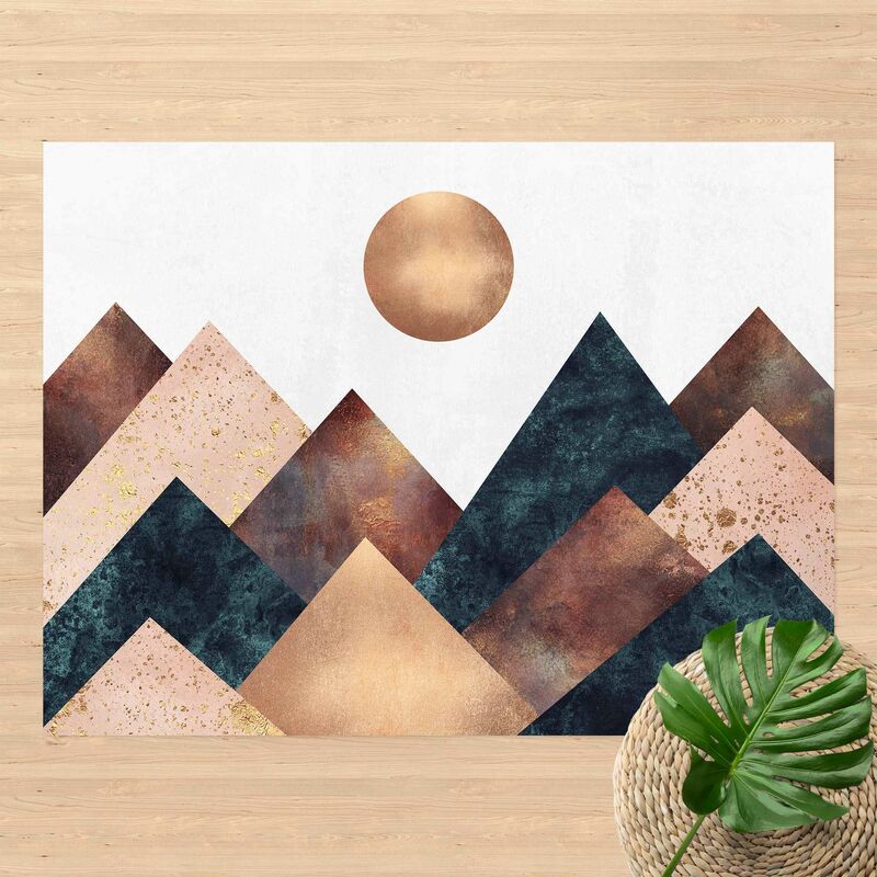 

Alfombras vinílicas - Elisabeth Fredriksson - Geometric Mountains Bronze - Apaisado 3:4 Dimensión LxA: 120cm x 160cm