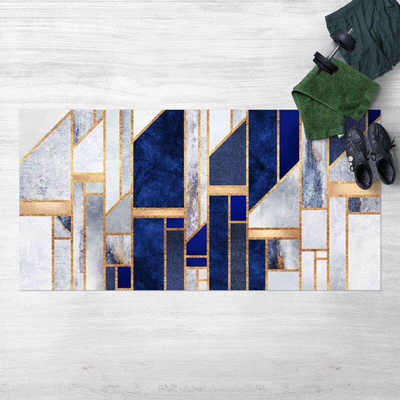 

Alfombras vinílicas - Elisabeth Fredriksson - Geometric Shapes With Gold - Apaisado 1:2 Dimensión LxA: 130cm x 260cm